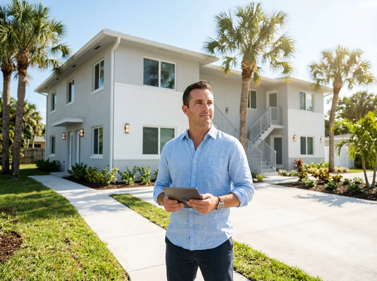 Florida investor evaluating a commercial loan for a fourplex rental property